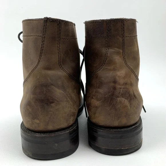 Thursday Boots President Lace Up Brown Nubuck Leather Plain Toe Combat Size 11 - Picture 5 of 10